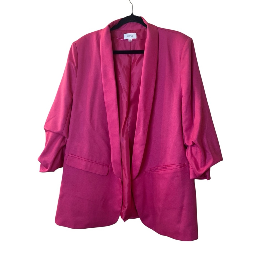 Oddy Women's Pink Open Blazer Sz 3X